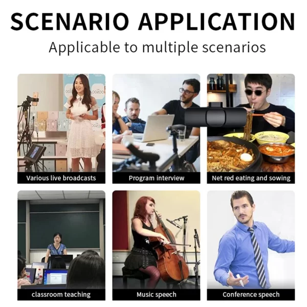 Novo microfone de lapela sem fio portátil  para iphone, android, pc câmera telefone jogos ao vivo, gravação vídeo áudio - Image 6