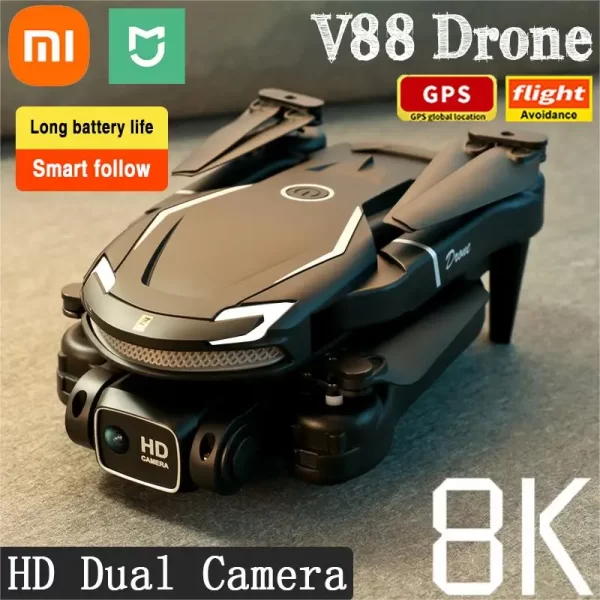 Xiaomi mijia v88 drone 8k profissional hd câmera dupla